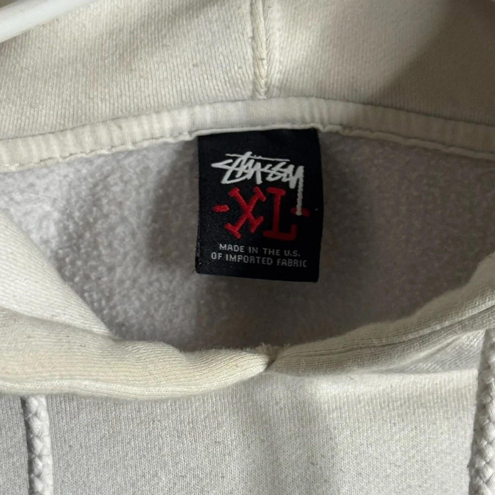 Stussy White Mens Hoodie (XL) - Picture 3 of 5